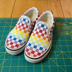 Rainbow Checkered Vans